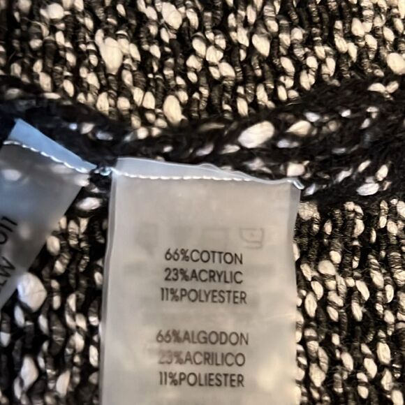 Karl‎ Lagerfeld Black/White Button Up Cardigan Sweater Size L - Picture 12 of 12